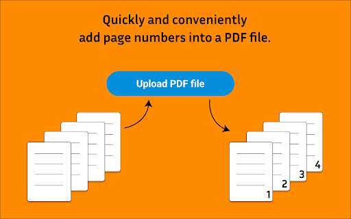 Add page numbers to pdf  from Chrome web store to be run with OffiDocs Chromium online