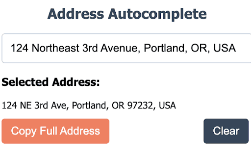 Address Autocomplete  from Chrome web store to be run with OffiDocs Chromium online