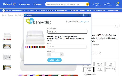 Add to Benevolist.org Button  from Chrome web store to be run with OffiDocs Chromium online