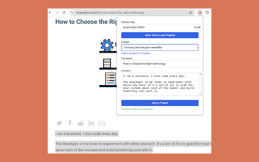 Add to Claude project  from Chrome web store to be run with OffiDocs Chromium online