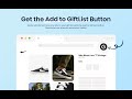 Toevoegen aan GiftList-knop uit de Chrome-webwinkel om uit te voeren met OffiDocs Chromium online