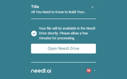 Add to Needl  from Chrome web store to be run with OffiDocs Chromium online
