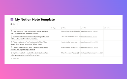 Add to Notion  from Chrome web store to be run with OffiDocs Chromium online
