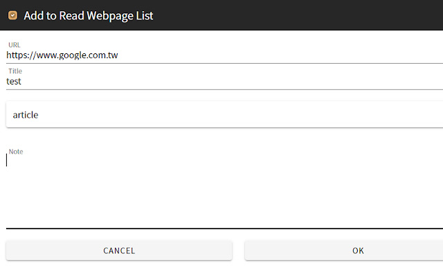 Idagdag upang basahin ang listahan ng webpage mula sa Chrome web store na tatakbo sa OffiDocs Chromium online