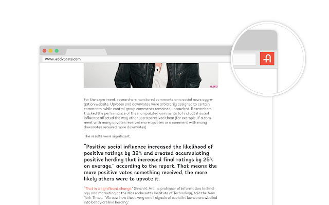 Addvocate  from Chrome web store to be run with OffiDocs Chromium online