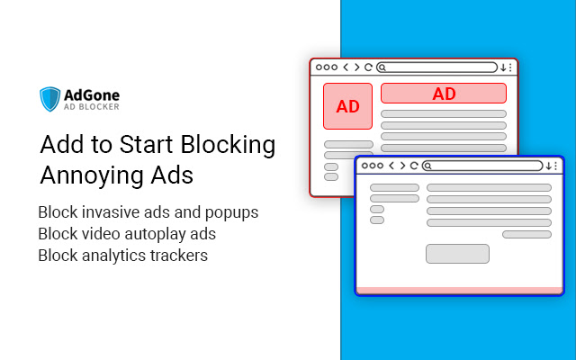 AdGone Ad Blocker  from Chrome web store to be run with OffiDocs Chromium online
