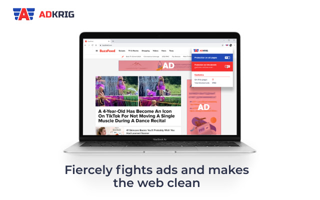 Adkrig  from Chrome web store to be run with OffiDocs Chromium online