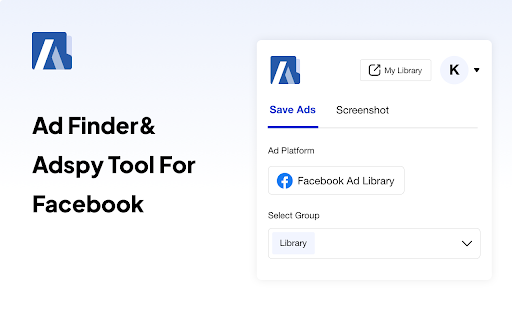 Ad Library Facebook Ad Spy  Ad Analytics  from Chrome web store to be run with OffiDocs Chromium online