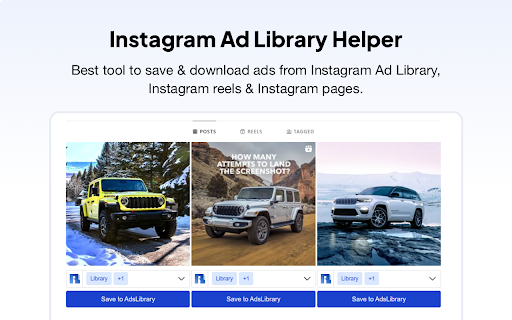 Ad Library Helper Facebook and Instagram  from Chrome web store to be run with OffiDocs Chromium online