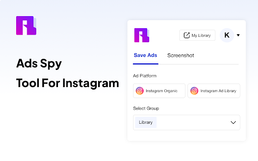 Ad Library Spy Instagram Ad Library  Ad Downloader  from Chrome web store to be run with OffiDocs Chromium online