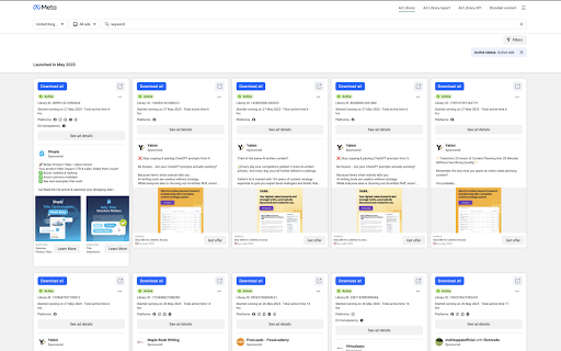 Ad library Tools  from Chrome web store to be run with OffiDocs Chromium online