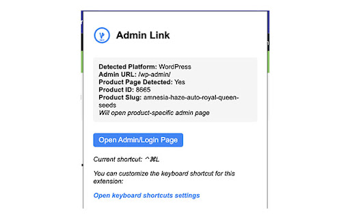 Admin Link  from Chrome web store to be run with OffiDocs Chromium online