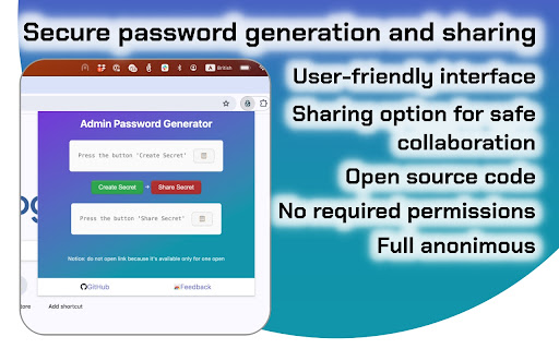 Admin Password Generator  from Chrome web store to be run with OffiDocs Chromium online