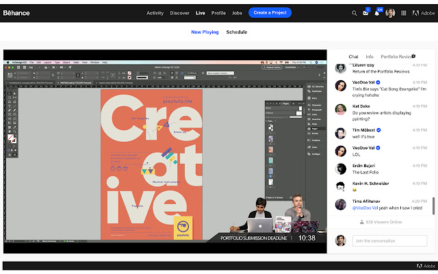 Adobe Live on Behance  from Chrome web store to be run with OffiDocs Chromium online
