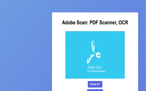 Adobe Scan: PDF Scanner, OCR  from Chrome web store to be run with OffiDocs Chromium online