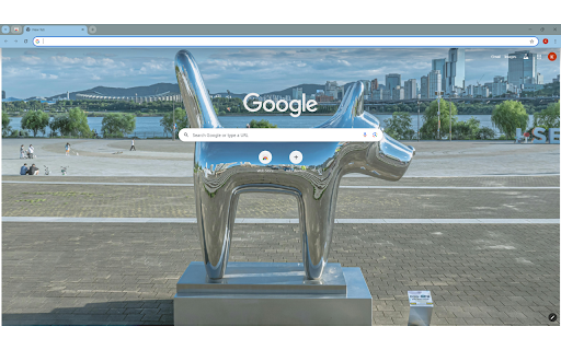 A Dog Sculpture in an Urban Area  from Chrome web store to be run with OffiDocs Chromium online