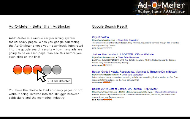 Ad O Meter Better than AdBlocker  from Chrome web store to be run with OffiDocs Chromium online