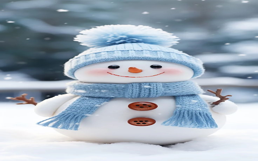 Adorable snowman wallpaper  from Chrome web store to be run with OffiDocs Chromium online