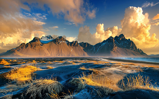 A dramatic view of the Vestrahorn  from Chrome web store to be run with OffiDocs Chromium online