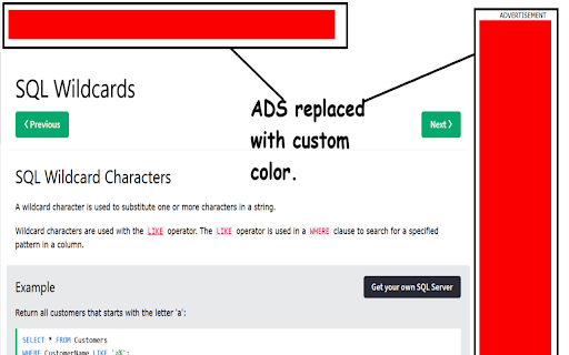 Ad Replacer  from Chrome web store to be run with OffiDocs Chromium online