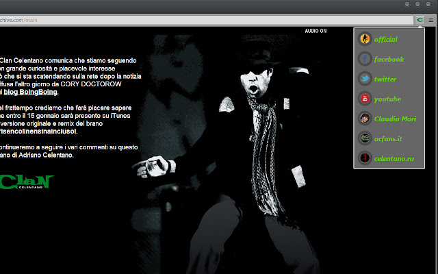 Adriano Celentano HUB  from Chrome web store to be run with OffiDocs Chromium online