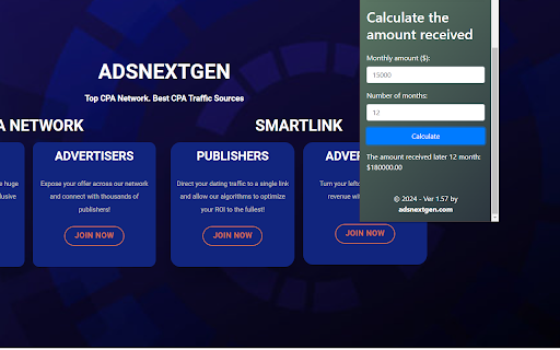 AdsNextGen  from Chrome web store to be run with OffiDocs Chromium online