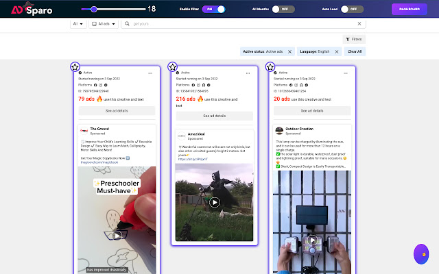 AdSparo AdLibrary Ad Finder  Ad spy Tool  from Chrome web store to be run with OffiDocs Chromium online