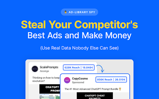 AdSpend Checker: Meta Ad Library AdSpy  from Chrome web store to be run with OffiDocs Chromium online