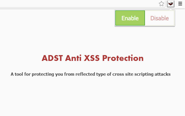 ADST Anti XSS Protection  from Chrome web store to be run with OffiDocs Chromium online