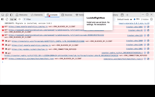 AdTrackBlock  from Chrome web store to be run with OffiDocs Chromium online