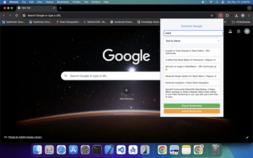 Advanced Bookmark Manager  from Chrome web store to be run with OffiDocs Chromium online