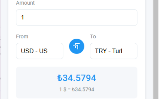 Advanced Currency Converter  from Chrome web store to be run with OffiDocs Chromium online