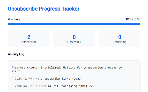 Advanced Gmail Unsubscribe Helper  from Chrome web store to be run with OffiDocs Chromium online
