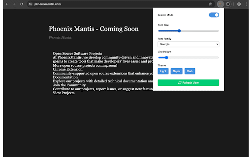 Advanced Reader View from Chrome web store to be run with OffiDocs Chromium online Advanced Reader View from Chrome web store to be run with OffiDocs Chromium online