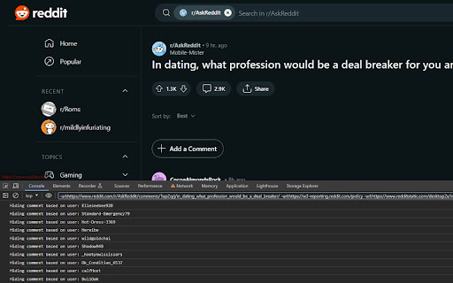 Advanced Reddit Filters  from Chrome web store to be run with OffiDocs Chromium online