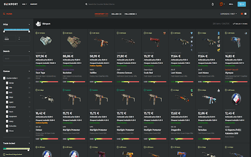 Advanced Skinport  from Chrome web store to be run with OffiDocs Chromium online