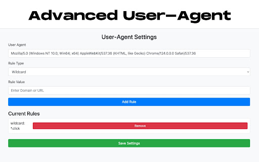 Advanced User Agent  from Chrome web store to be run with OffiDocs Chromium online