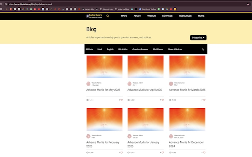 Advance Murli Downloader (Hindi) Brahma Kumaris  from Chrome web store to be run with OffiDocs Chromium online