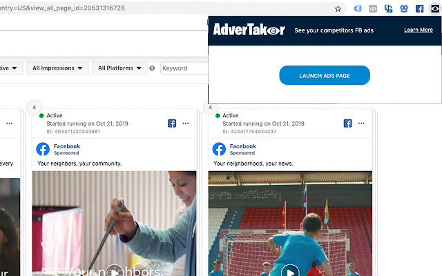 AdverTaker  from Chrome web store to be run with OffiDocs Chromium online