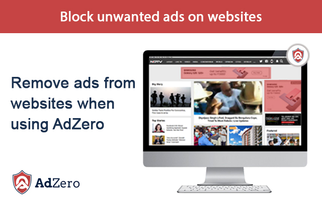 AdZero Adblocker  from Chrome web store to be run with OffiDocs Chromium online