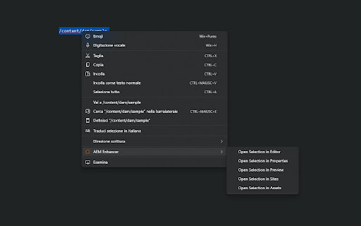 AEM Enhancer by RubensRainelli  from Chrome web store to be run with OffiDocs Chromium online