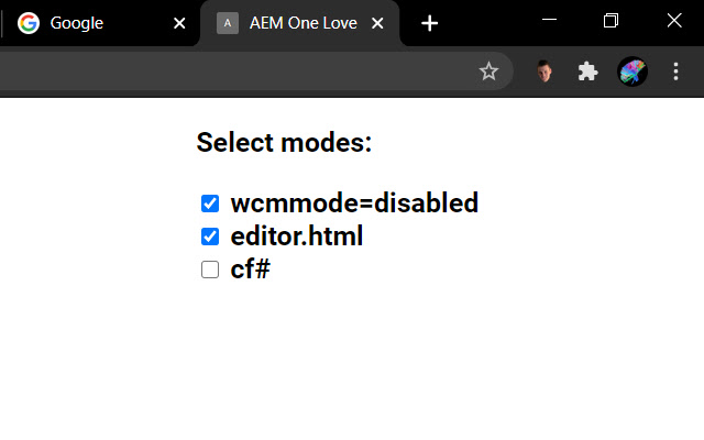 AEM One Love  from Chrome web store to be run with OffiDocs Chromium online