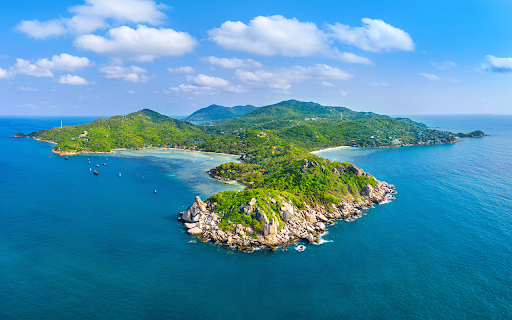 aerial view beautiful koh tao island surat thani thailand  from Chrome web store to be run with OffiDocs Chromium online