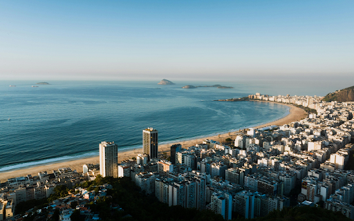 Aerial View of Copacabana, Rio de Janeiro  from Chrome web store to be run with OffiDocs Chromium online
