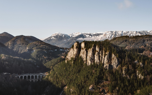Aerial View of Semmering Viaduct in Autumn  from Chrome web store to be run with OffiDocs Chromium online