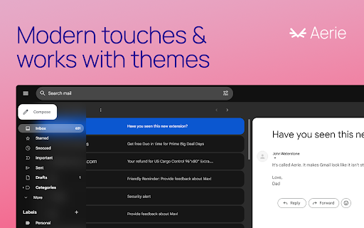 Aerie  from Chrome web store to be run with OffiDocs Chromium online