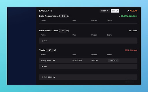 Aeries Grades+  from Chrome web store to be run with OffiDocs Chromium online
