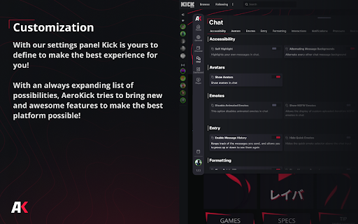 AeroKick  from Chrome web store to be run with OffiDocs Chromium online