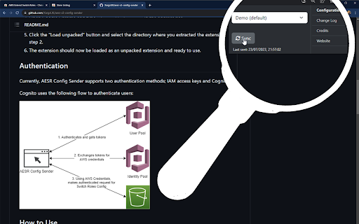 AESR S3 Config Sender  from Chrome web store to be run with OffiDocs Chromium online