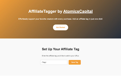 AffiliateTagger  from Chrome web store to be run with OffiDocs Chromium online